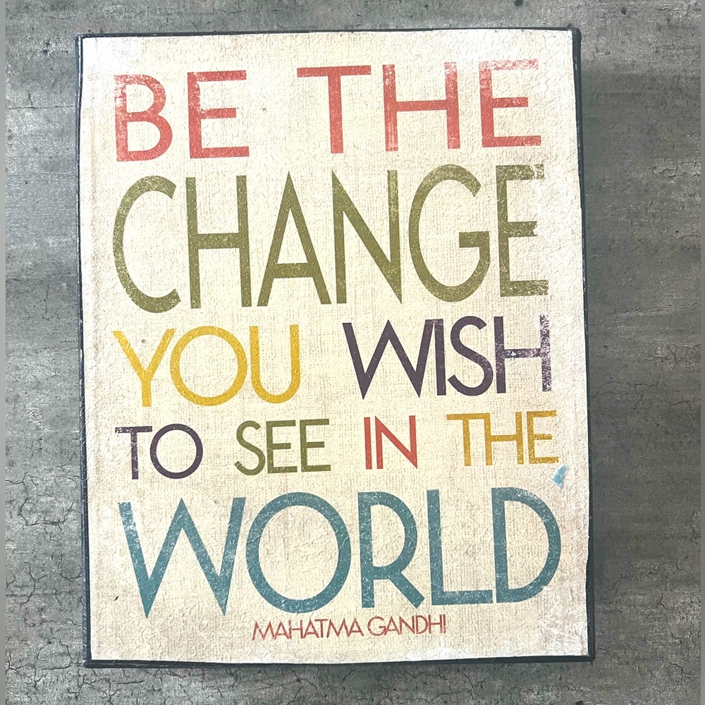 8 x 10 wooden box art with quote